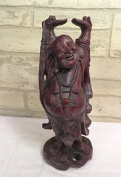 Rosewood Carved Happy Buddha