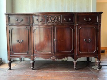 Antique  Walnut Sideboard Or Buffet