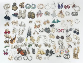 Huge Lot Of Costume Jewelry Earrings