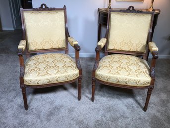 Gorgeous Pair Of Louis XVI Arm Chairs Bought At DOYLES In 1984 - Paid Equivalent Of $2,700 In 2024 Dollars