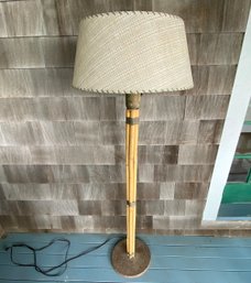 Mid Century Bamboo Floor Lamp