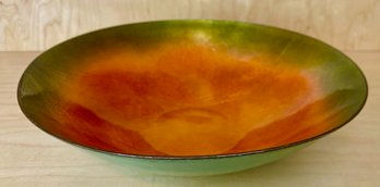 Statham Enameled Bowl, Orange & Green