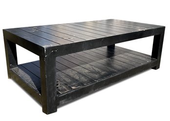 A Tubular Aluminum Outdoor Coffee Table By Cabana Coast