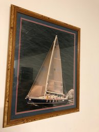 Framed Photograph Of Sailboat