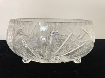 Crystal Serving Bowl With Feet