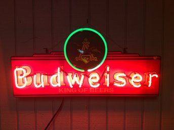 Lighted Budweiser Bar Sign