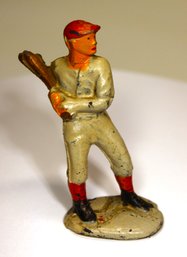 Antique Rubber Toy Soldier Baseball Player Batter
