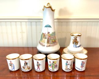 German Porcelain Coffee/chocolate Set For Six