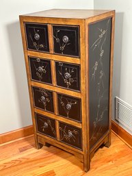 A Decorative Floral Design Cabinet