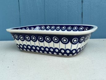 Handmade Polish Pottery Serving Dish (J)