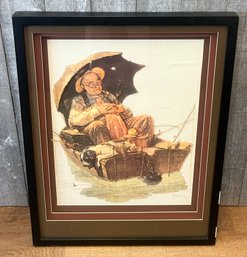 Unique Norman Rockwell Raised Relief Framed Print