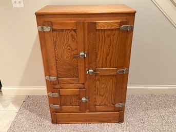 Antique Oak Ice Chest