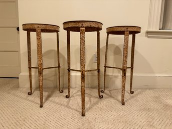 Trio Of Rustic Stools