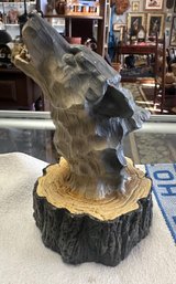 WildWood Wolf Head Statue - Howling Wolf Head Made In China. KD - D4
