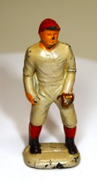 Antique Rubber Toy Soldier Baseball Player Outfielder