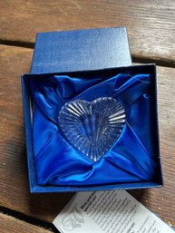 Waterford Crystal Heart Paperweight New In Box