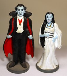 1964 Kayro-Vue Pro Rubber Vintage Dracula And Wife Toy Figures