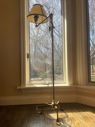 Antique MCM Brass Adjustable Floor Lamp 42'- 59' High