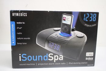 Homedics Isoundspa Sound Machine / Alarm Clock / Docking Station - New In Box