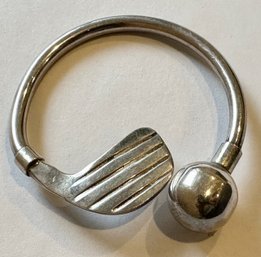 Vintage 925 Sterling Mexico Golf Club & Ball Key Ring