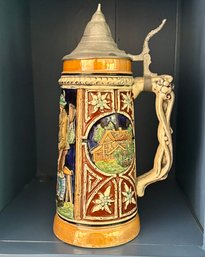 Antique Tall German Beer Stein