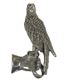 Vintage Silver Tone Eagle Brooch By Tortolani