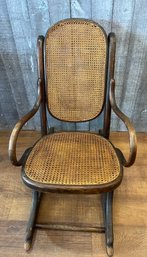 Antique Bentwood Cane Rocking Chair