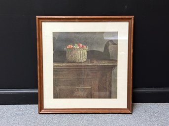 Still Life Print: Basket Of Apples