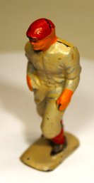 Antique Toy Soldier Baseball Player Base Runner In Rubber