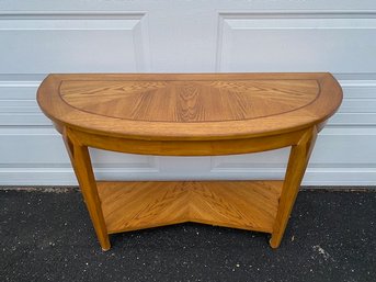 Beautiful Marquetry Half Moon Console Table