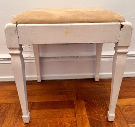 Vintage Sewing Bench Chair With Storage With Bobbin Holder