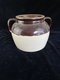 Brown And Tan Pottery Jug