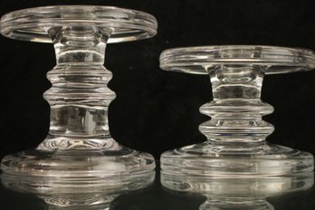 Glass Mid Century Modern Candle Holders