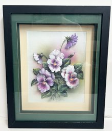 Crystal Skelley 3D Pansy Framed Shadow Box