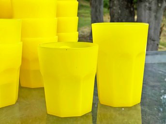 Tumblers And Water Glasses From Italy By Mepra - Yellow