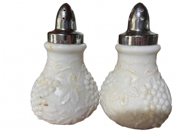 Westmorland Milk Glass Salt And Pepper