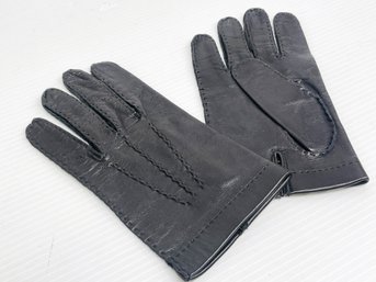 Bally Black Italian Leather Gloves- NOS- Lot 1