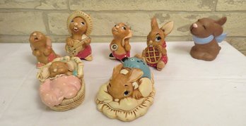 7 Pendelfin England Rabbit Figurines