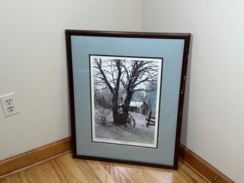 Michael Sloan 'Winter Refuge' Pencil Signed & Numbered Framed Print