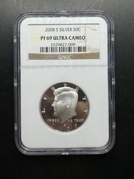 2008-S Silver Kennedy Half Dollar PF69 Ultra Cameo