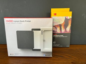 Imation Instant Dock Photo Printer W Cartridge And Paper