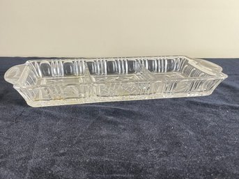 3 Section Crystal Serving Dish