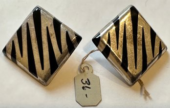 Vintage 925 Sterling Mexico Clip On Earrings