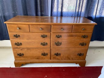 Ethan Allen Hardwood 6 Drawer Dresser Solid Maple And/or Birch Wood 50x18.5x32