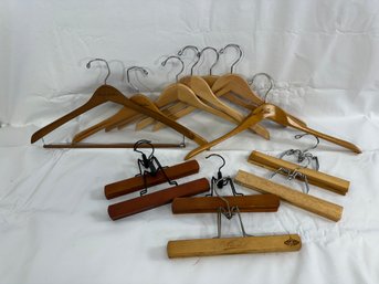 A Group Of 13 Wooden Hangers