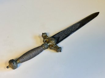 Toledo Spain Engraved Souvenir Dagger