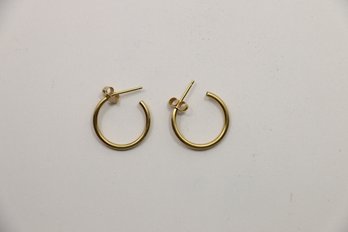 14k Yellow Gold Small Hoop Earrings