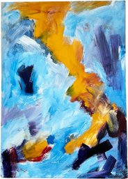 A Large Abstract Modern Oil On Canvas, Untitled, Thomas Moller (German-American, Contemporary)