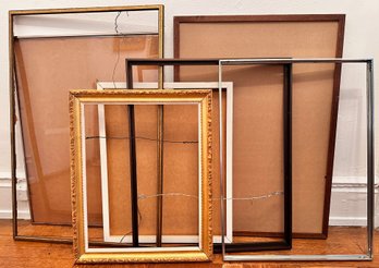 7 Picture Frames, Some Vintage, 2 With Glass