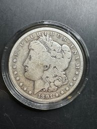 1891-O Morgan Silver Dollar